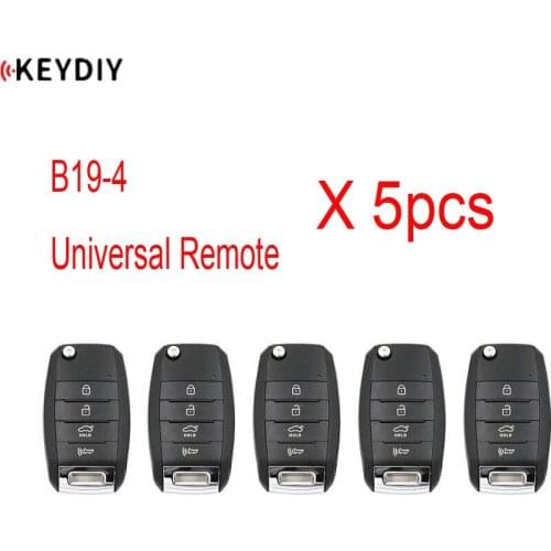 5PCS/LOT, KEYDIY Original Universal B Series Remote Control B19-4 KD900K/D900+/URG200/KD-X2 Key Programmer