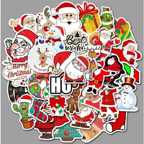 50 pcs Christmas decoration stickers kids stationery sticker Halloween cute cartoon pumpkin stickers mobile phone case stickers