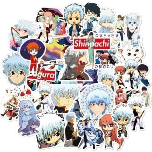 10/50pcs Japan Anime GINTAMA Cartoon Stickers for Case Laptop Motorcycle Skateboard Luggage Children Toy Decal Sticker