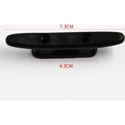 8 Pieces Black Nylon Plastic Open Base Deck Cleats For Marine Boat, 3inch
