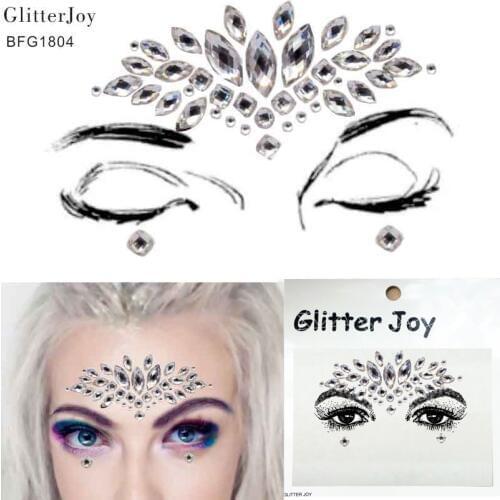 BFG04 1Pc Resin Face Jewel which is Face & Body Crystal Sticker for Festivals Makeup Decor to Sparkle