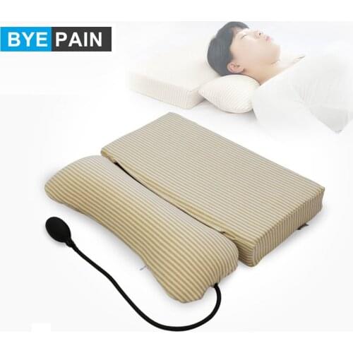 BYEPAIN-inflatable cervical support cushion health neck protect adult spine pillow with cervical special traction sleep support