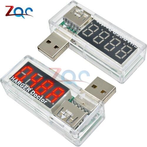 Digital USB charger doctor voltmeter ammeter current voltage Tester Meter Mini USB Mobile Power charging LED display