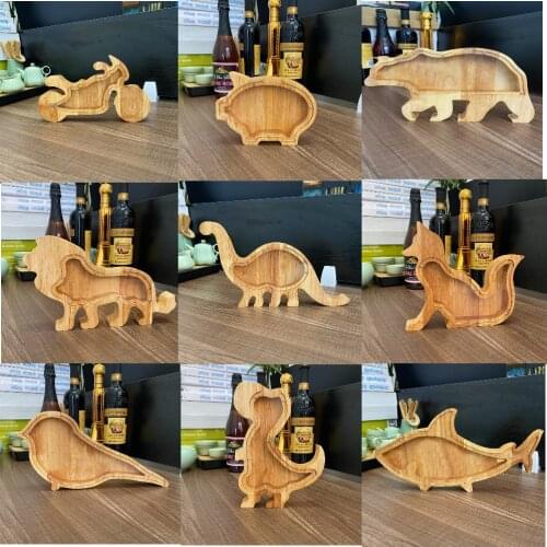 Wooden animal piggy bank Cute Dinosaur Pig Cat Fish Bear Animal Money Boxes Coin Piggy Bank Transparent Glass for Kids Children
