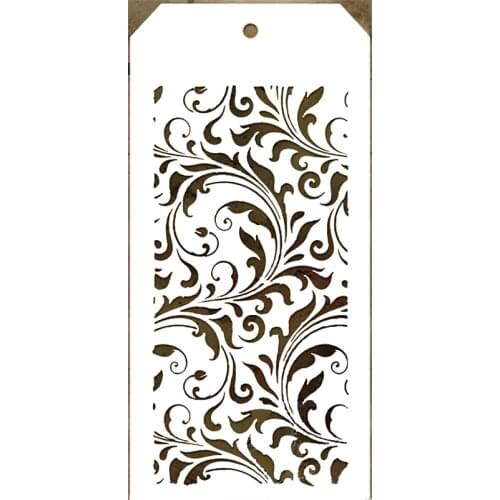 2021 New Label Tag Plastic Stencil For DIY Craft Making Leaf Pattern Scrapbooking Background Greeting Card No Metal Cutting Dies