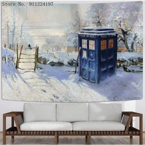 Doctor Who Tapestry For Living Room Bedroom Tapestry Wallpaper 3D Sci-Fi TV Series Wall Hanging Tapestry Wholesale Dropshipping