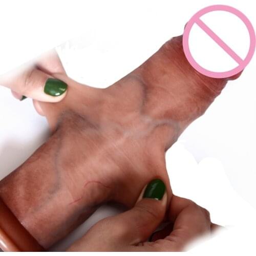 Sex Toys For Women Realistic Sliding Foreskin Vagina Dildo G spot Stimulate Silicone Strapon Male Penis Lesbian Suction Cup Dick