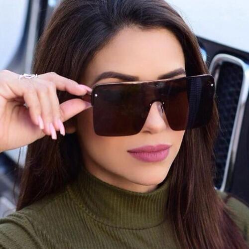 Square sunglasses women luxury brand 2020 fashion Oversized big shades sunglasses woman rimless glasses oculos de sol feminino