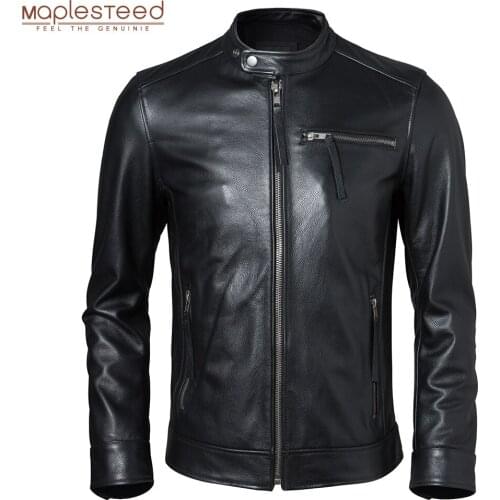 Genuine Leather Jacket Men Leather Coat 100% Cowhide Real Leather Jackets Male Coat Spring Autumn Clothing Asian Size S-6XL M614
