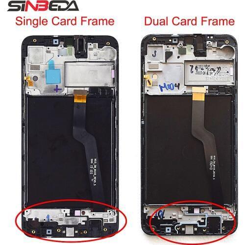 Original Super AMOLED 6.2" LCD For SAMSUNG Galaxy A10 LCD A105 A105F SM-A105F LCD Display Touch Screen Digitizer With Frame