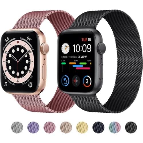 Milanese loop For Apple watch band 44mm 40mm 38mm 42mm Stainless steel Metal belt correa bracelet iWatch series 5 4 3 se 6 strap