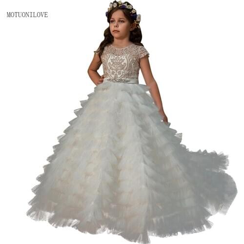 Luxury Kids Evening Pageant Ball Gowns Princess Birthday Party Dresses First Communion Dresses Flower Girl Dresses For Weddings