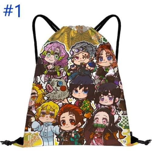 Anime Demon Slayer Backpack Drawstring Bag for Women Men Gift