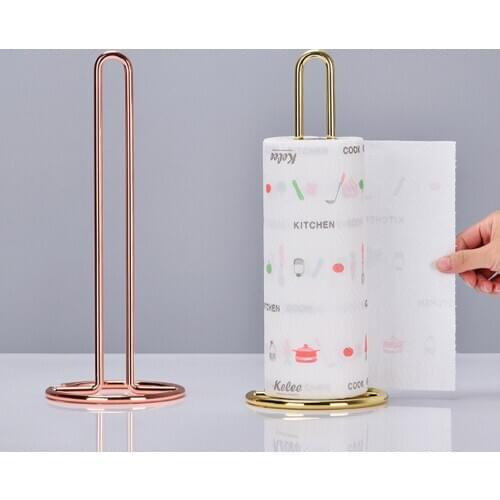 Paper Towel Rack Iron Art Napkin Roll Paper Holder Dispenser Stand for Kitchen Countertop Dining Room Table