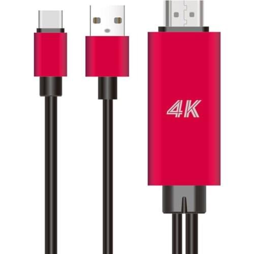 4K Type C HD Video Cable Adapter Converter for Macbook Samsung S8 S9 S10 S20 Note20 10 Huawei P20 P30 Phone to TV Projector