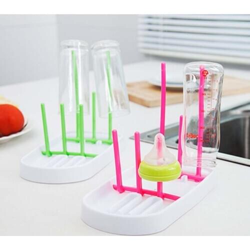 High Quality Infant Feeding Shelf PP+ABS Healthy Bottle Pacifier Holder Baby Bottle Dryer Rack Three Colors
