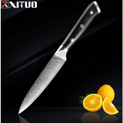 XITUO damascus kitchen knives 5"Inch 67 Layers damascus steel VG 10 Chef knife Cleaver Paring Peeling Cooking tool gift