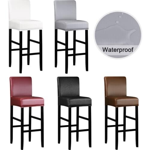 1/2/4/6 Waterproof PU Fabric Short Back Chair Cover And Shining Velvet Fabric Seat Cover Slipcover Chair Covers 2 Types