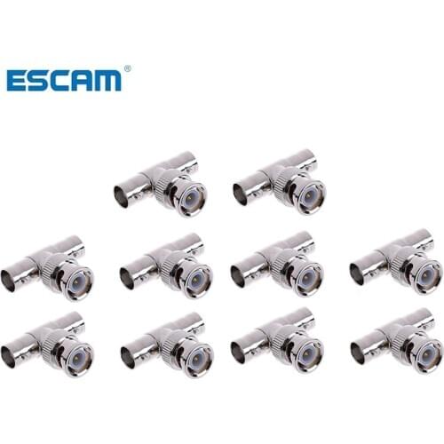 10pcs/lot BNC Connector BNC male to female jack BNC female adapter for CCTV Camera System Accessories