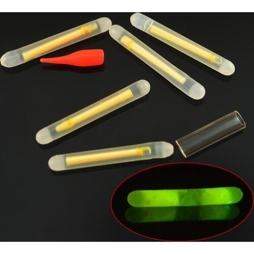 MNFT 24PCS 4.5*37mm Fishing Night Fluorescent Lightstick Light Night Float Rod Light For 24hours High Quality Fishing Tackle