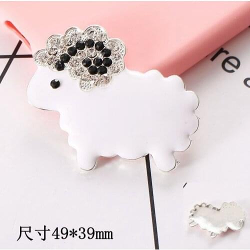 3D Alloy Stickers cute sheep DIY Decoration Cell Phone Accessories/Charms/pendant/Adornment/Jewelry Making Materials wholesale