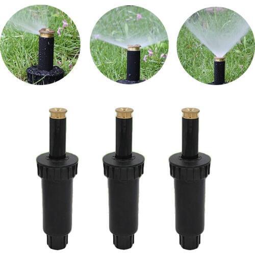 4Pcs 90-360 Degree Adjustable Garden Lawn Sprinkler Automatic Retractable Spray Irrigation System Copper Nozzle