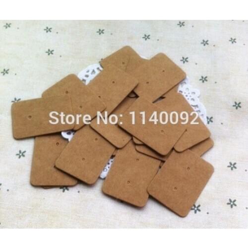 Free shipping 500 pcs a lot kraft paper earrings hang tag/Jewelry card/price tag/label/swing tag 2.5x3.5cm