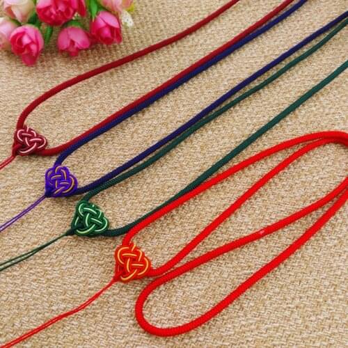 Money Rope Knitted Necklace DIY Hand Pendant Jadeite Hanging