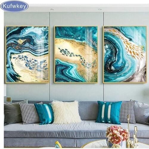 Fantasy Diamond Painting triptych Simple,abstract and extravagant Mosaic square Resin picture diamond Embroidery Mosaic 3D arts