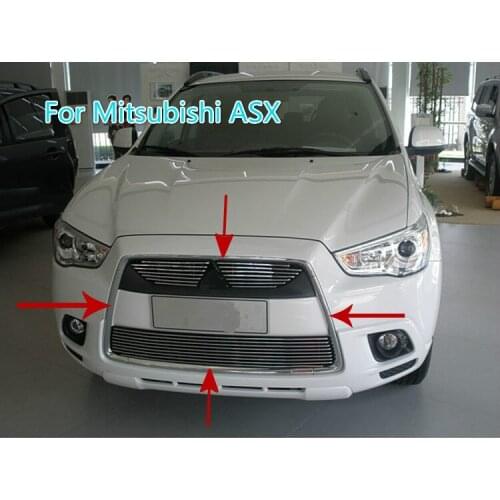 ABS chrome grille trim around Racing grills light bar trim For 2010-2012 Mitsubishi ASX