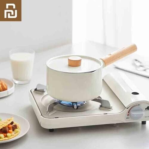 Youpin Milk Pot 1.76L With Wooden Handle Cooking Pot Non-stick Pot Steel Pot For Salad Noodles Gas Stove Cookware