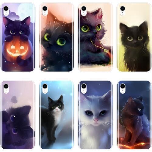 Cute Cat Cartoon Soft Silicone Phone Case For Apple iPhone 6 S 6S 7 8 X XR XS Max Back Cover For iPhone 8 7 6S 6 S Plus Case