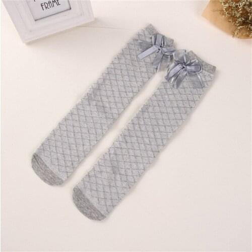 Bow Socks for Girl Knee High Long Socks Summer White pink Socks for Children Tiny Cottons tutu Socks Cheap Stuff
