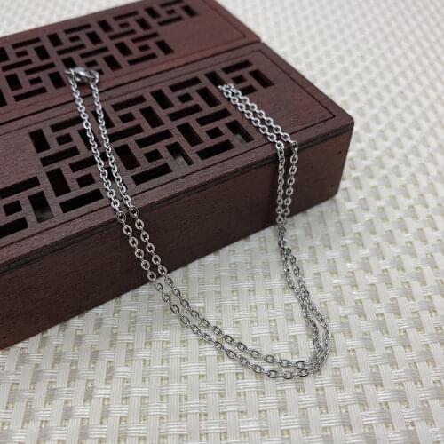 Stainless Steel Necklace Lobster Clasp Stainless Steel Chain Bracelet Necklace Jewelry Accessories Size 2mm Length about 44cm