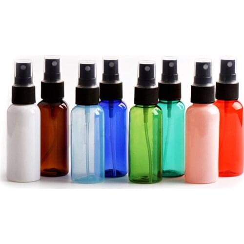 50ml Mini Plastic Transparent Empty Spray Bottles Refillable Container Empty Cosmetic Containers Random Color