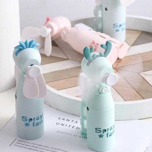 2000mAh Portable Water Spray Fan Electric USB Rechargeable Cooling Air Outdoor Mini Fan Handheld Humidifier Conditioner U7H6