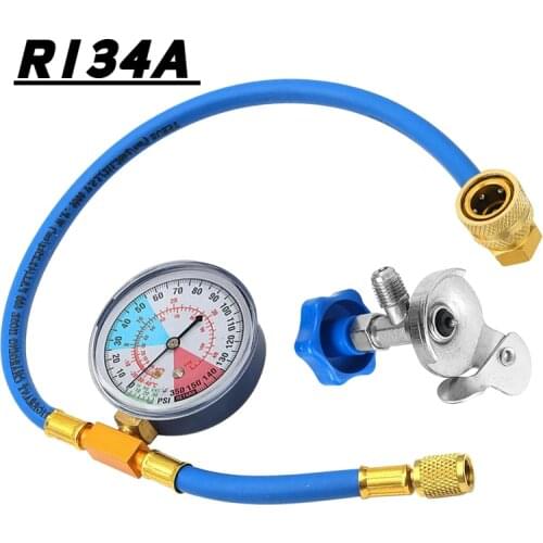 R134A Air Conditioning Recharge Measuring Hose Gauge Valve Refrigerant Pipe Motorcycle Auto Car Air-conditioning Accessorie