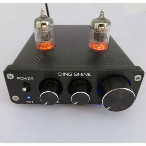 Silver/Black DC12V HIFI 6J1 Tube Preamp NE5532 Audio Dual Bass Amplifier
