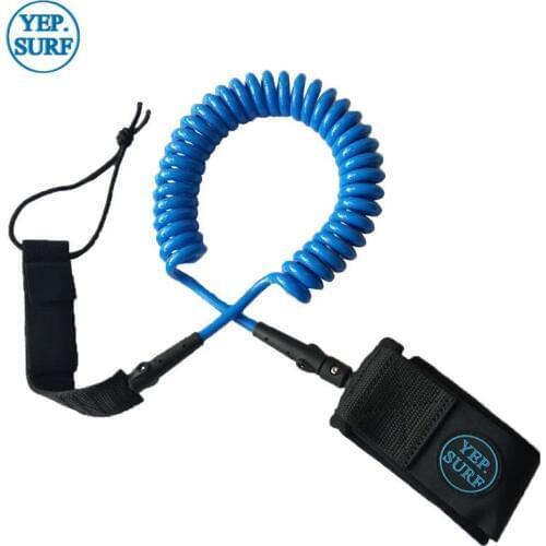 Surfing 7ft 7mm Leash Blue/black Surf Coil Leash Surf Accessories