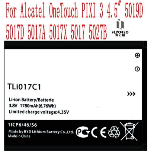 Brand new High Quality 1780mAh TLi017C1 Battery For Alcatel OneTouch PIXI 3 4.5" 5019D 5017D 5017A 5017X 5017 5027B Mobile Phone