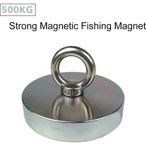 500KG Super Strong Fishing Magnet Powerful Retrieval N52 Neodymium Magnet for Under water Metal Fishing/Recovery Salvage/Hunting