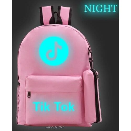 2 PCS Tik Tok Children Luminous School Bags Orthopedic Backpack Kids School Boys Girls Mochila Infantil Catoon Bags