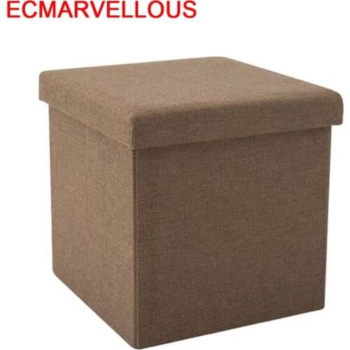 Madeira Escalera Plegable Puf Asiento Shoes Fauteuil Living Room Taburet Ottoman Taburete Poef Kids Furniture Pouf Storage Stool