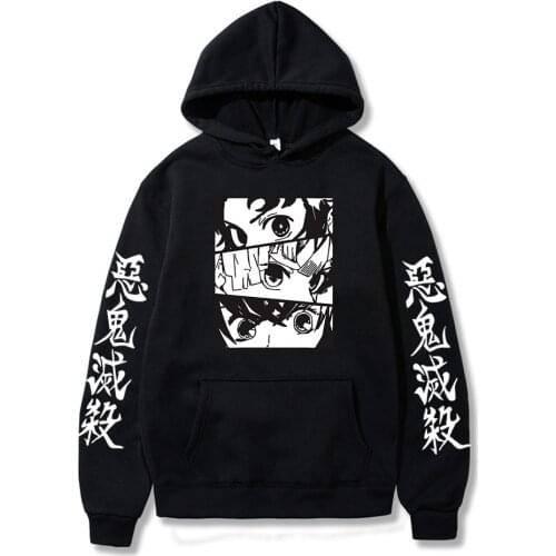 2021 Hot Sale Japanese Anime Demon Slayer Tanjiro Zenitsu Inosuke Printing Hoodie Harajuku Pullover Sweatshirt