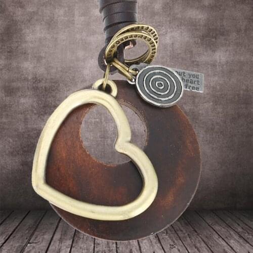 Vintage Heart Love Key Chain Pendant Retro Big Round Geometry Keychain Holder Bag Accessories Car Keyring Jewelry Gift