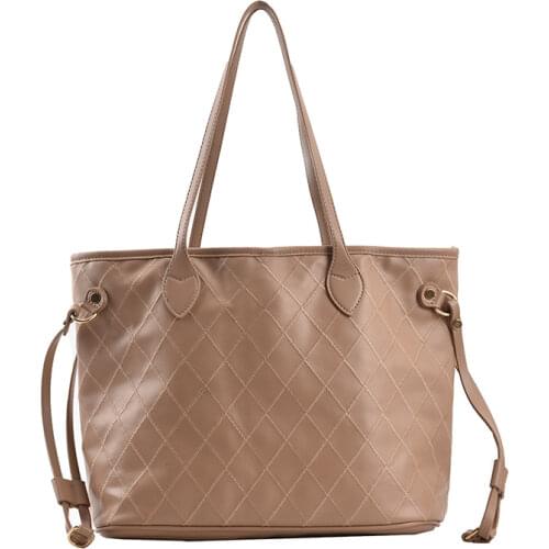 High-quality Womens Large-capacity Shoulder Bag 2021 New Trendy Womens Bag Korean Fashion Rhombic Shoulder Soft-faced Handbag