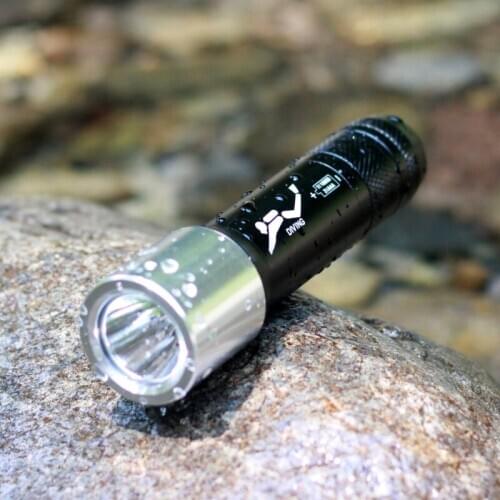 YUPARD Diving lamp lantern 60m diver Flashlight XM-L2 T6 LED Torch 18650/AAA Waterproof White yellow Light Led underwater Torch