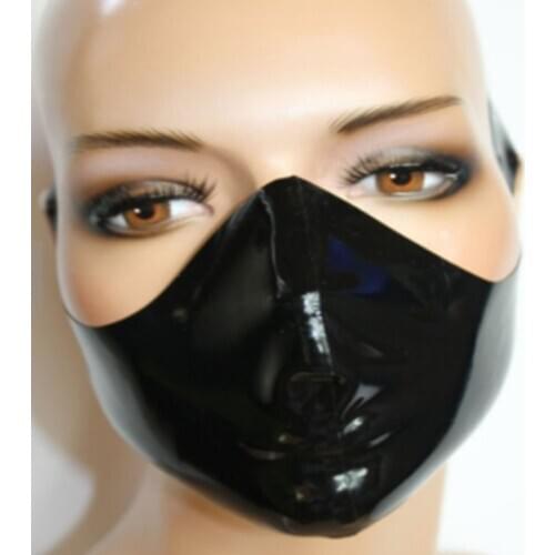 100% Latex breathplay Hood Mask Halloween hood Rubber fetish face mask for party