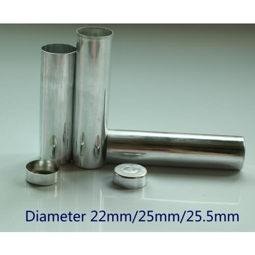 100pcs Dental Lab Empty Tube Aluminum Cartridge With Cover Diameter 22mm 25mm 25.5mm 28mm for Flexible Acrylic Denture Materials