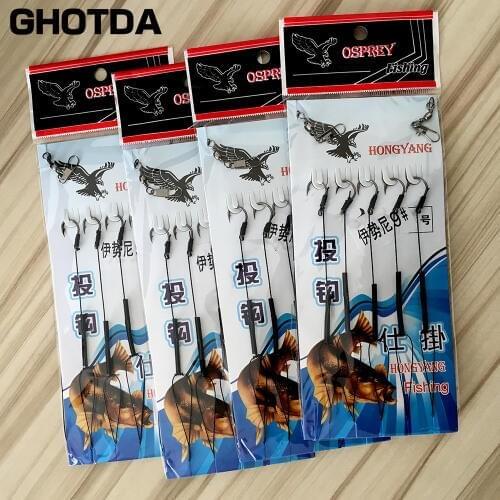 2pcs Anti-Winding 5 Swivel String Fishing Hook Rigs Wire Leader Steel Fishhooks